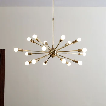 

Vintage Brass Sputnik Pendant Lights Modern Light Pendant Lamp Living Room Home Deco Hanging Light Kitchen Fixture Luminaire Art