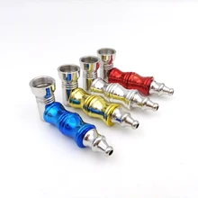 Модные металлические трубы Портативный Творческий курительная трубка травяная табачная трубка кальян для курения держатель сигарет мундштук