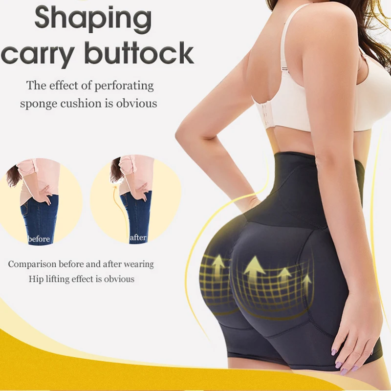 Underpant S-6XL Sexy Butt Lifter Shapewear Slim Waist Trainer Women Dress Underwear Body Shaper Padded Fake Buttock Hip Enhancer Waist Trainer,Shapewear Panties,Push Up Panties,Butt Hip Enhancer