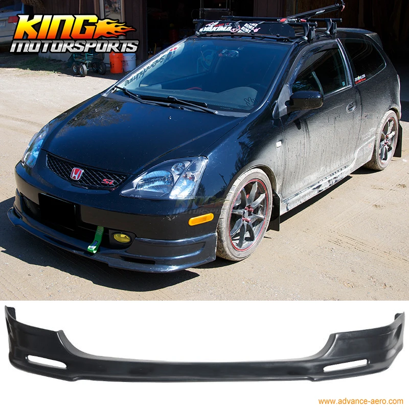 Подходит для 2003 2004 2005 Honda Civic Si 3DR Hatchback EP3 переднего бампера спойлер уретана |