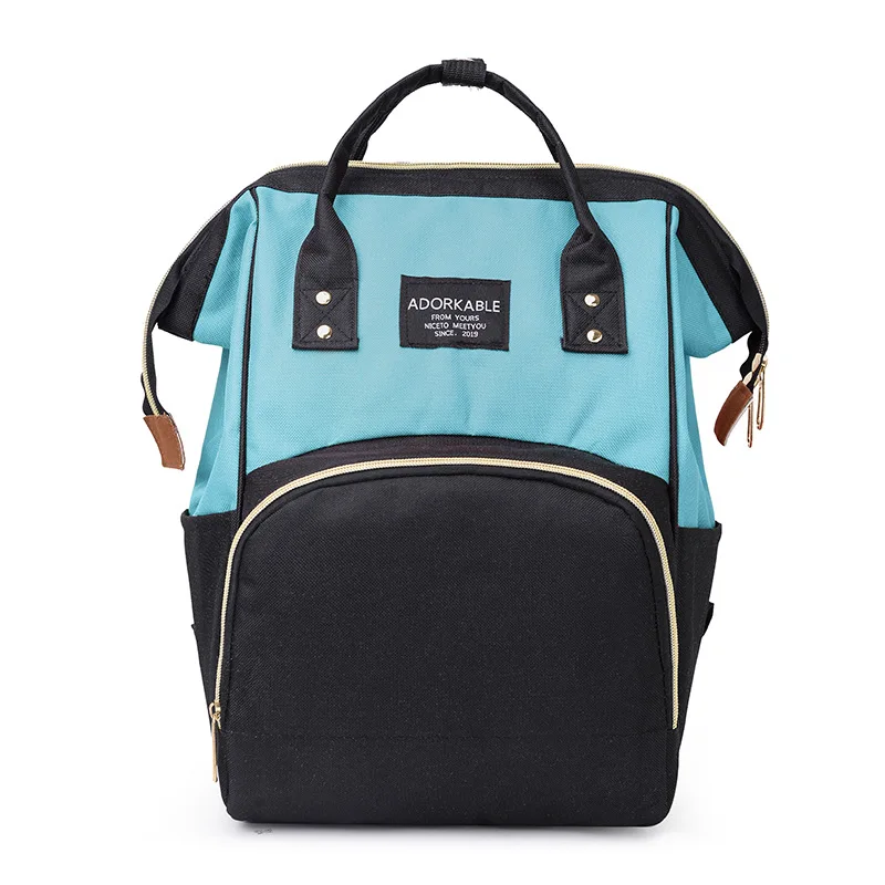Сумка для детских подгузников, сумки для детских колясок, большая емкость, водонепроницаемый Набор сумок для подгузников, дорожный рюкзак для беременных, сумка для кормящих - Цвет: MMM005SBBL