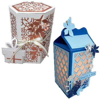 

3D Exquisite Lace Gift Box Dies Craft Christmas Decorations Dies Scrapbooking For DIY Making Paper Card Cutting Dies