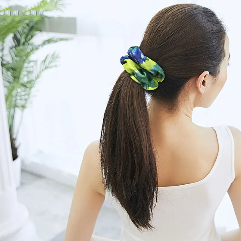 

Knitted Tie-dye Women Hair Accessories Hair Scrunchie Rubber Bands Hair Ties Super Colorful Hair Rope Elastic Hair Bands