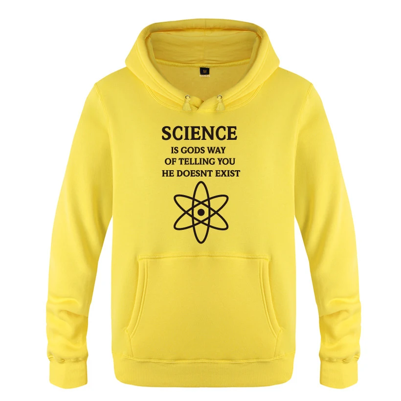SCIENCE IS GODS-Atheism Atheist religion толстовки мужские мужские с капюшоном флисовый пуловер толстовки - Цвет: HUAY HET