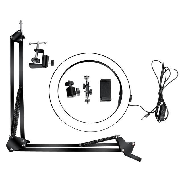 Scissor Arm Stand Bm800 Holder Tripod Microphone Stand F2 With A Spider Cantilever Bracket Universal Shock Mount