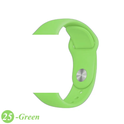 25-Green Ремешок для Apple Watch 38 мм 42 мм iWatch 4 ремешок 44 мм 40 мм спортивный силиконовый мягкий браслет correa Apple watch 5 4 3 2 аксессуары - Цвет ремешка: 25-Green