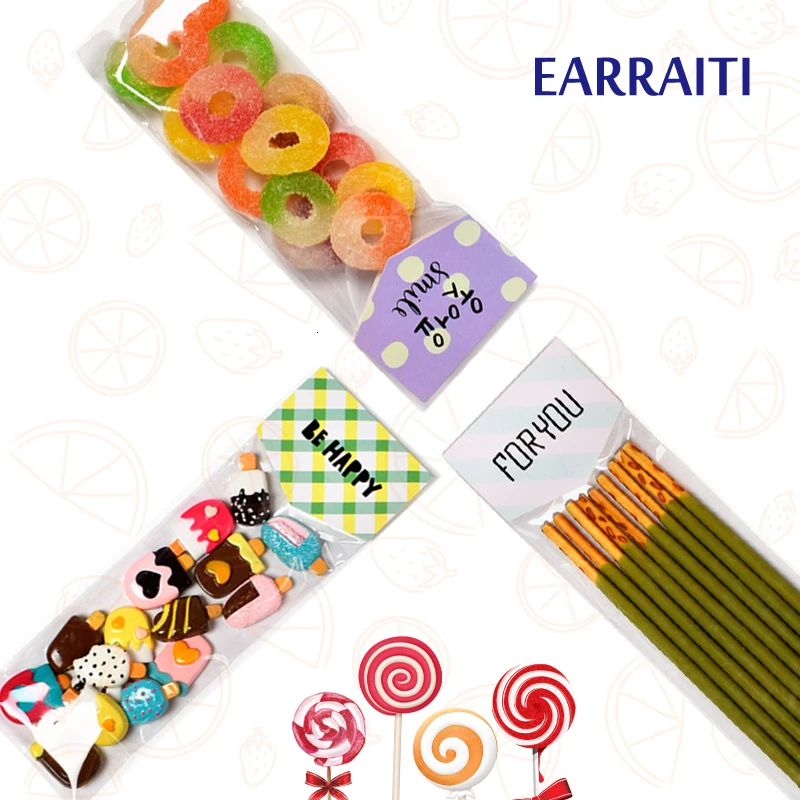 20 шт рождественские пластиковые пакеты Подарочные печенья прозрачные конфетные