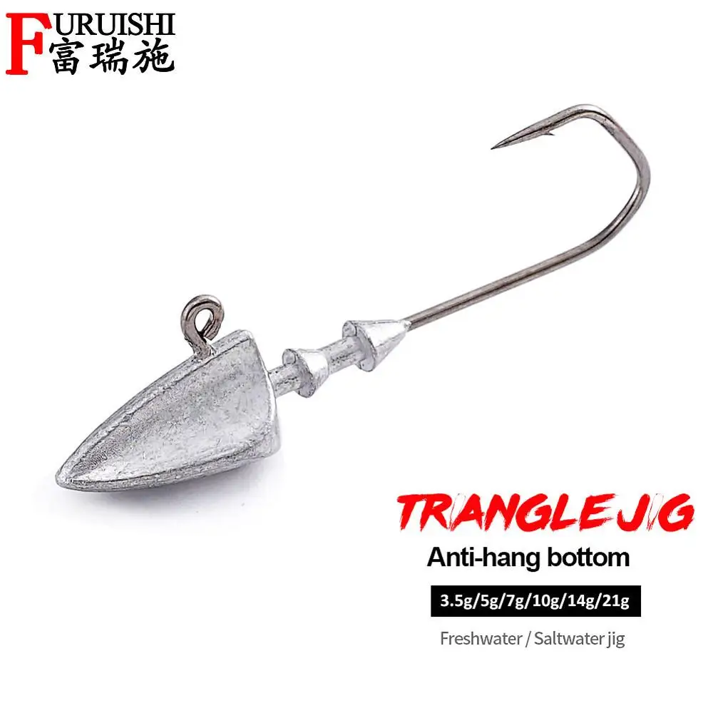 Testa Di Jig Da Pesca Sunmile Con Gancio Spinato Vmc, Ganci Da Jig 3.5G-21G Per Esca Morbida Esca D'Acqua Dolce Jig Head Hook