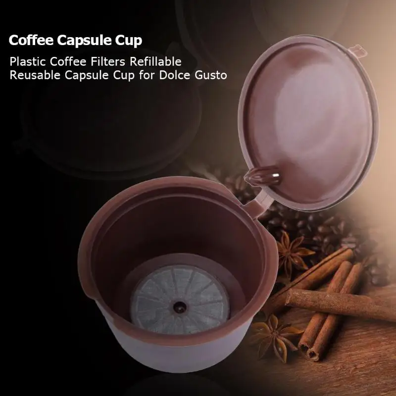 Пластиковые фильтры для кофе, пополняемая многоразовая капсула, чашка для dolcem Gusto