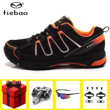 

Tiebao Cycling Shoes men sneakers women spd pedals Bicycle racing Athletic Shoes Self-Locking Shoes Men MTB Leisure Bike Shoes