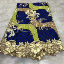 Последний настоящий Африканский Воск кружевная ткань Гарантированная настоящая Анкара ткань воск кружевные материалы Африканский Воск принты ткани 91905