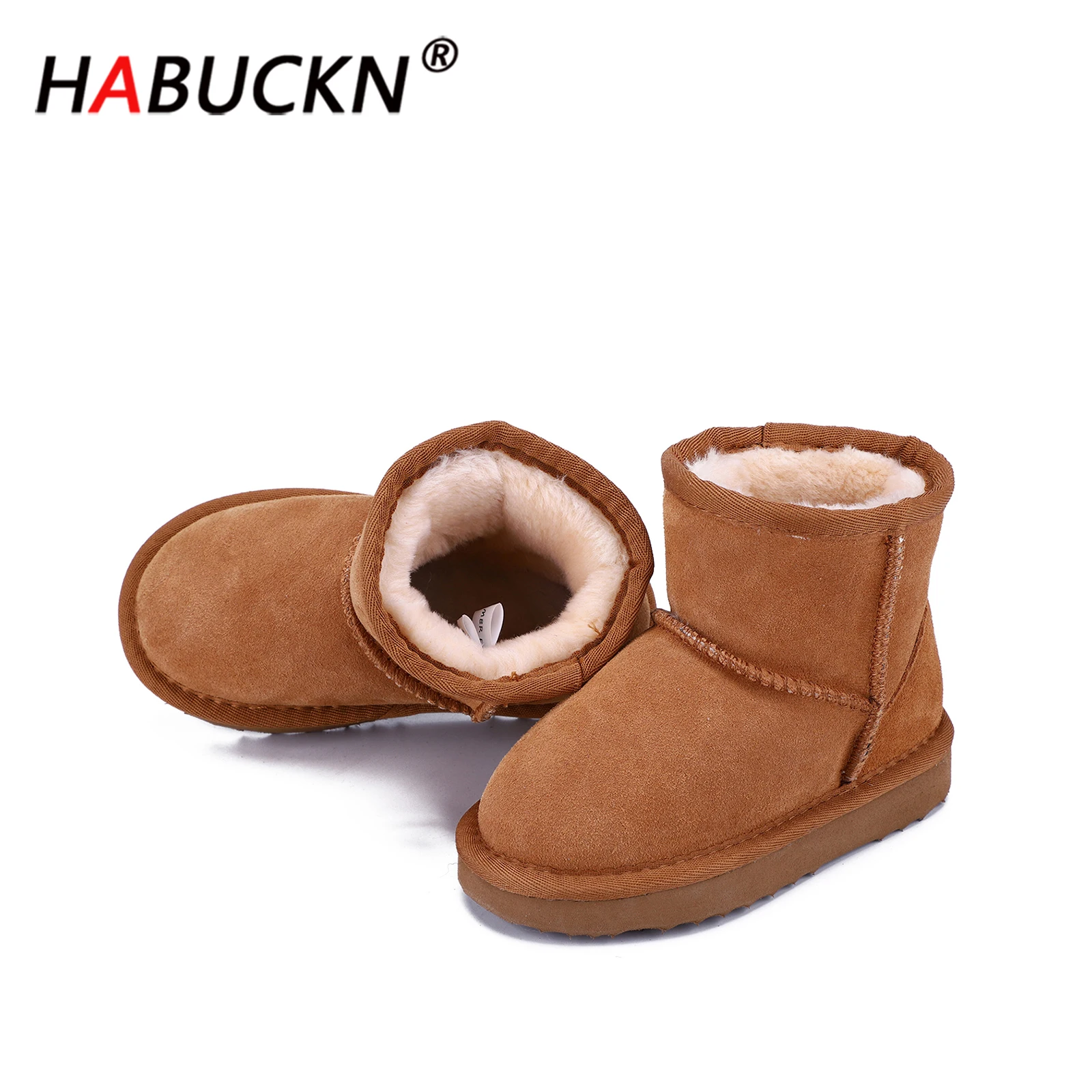 For Sale Winter Boots Girls Australia Boys Genuine-Leather Child HABUCKN New Fur for And Warm jlOLKORaj
