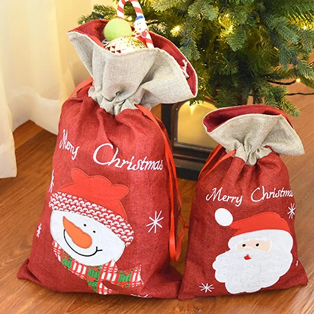 

Christma Candy Bag Exquisite Christmas Decorations For Home New Year Present Packet Santa Claus Gift Bags for Children's Gifts