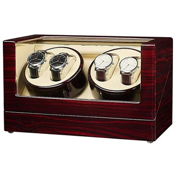 

JQUEEN Watch Winder with Quiet Motors 4+0 Type 5 Working Modes Ebony Wood