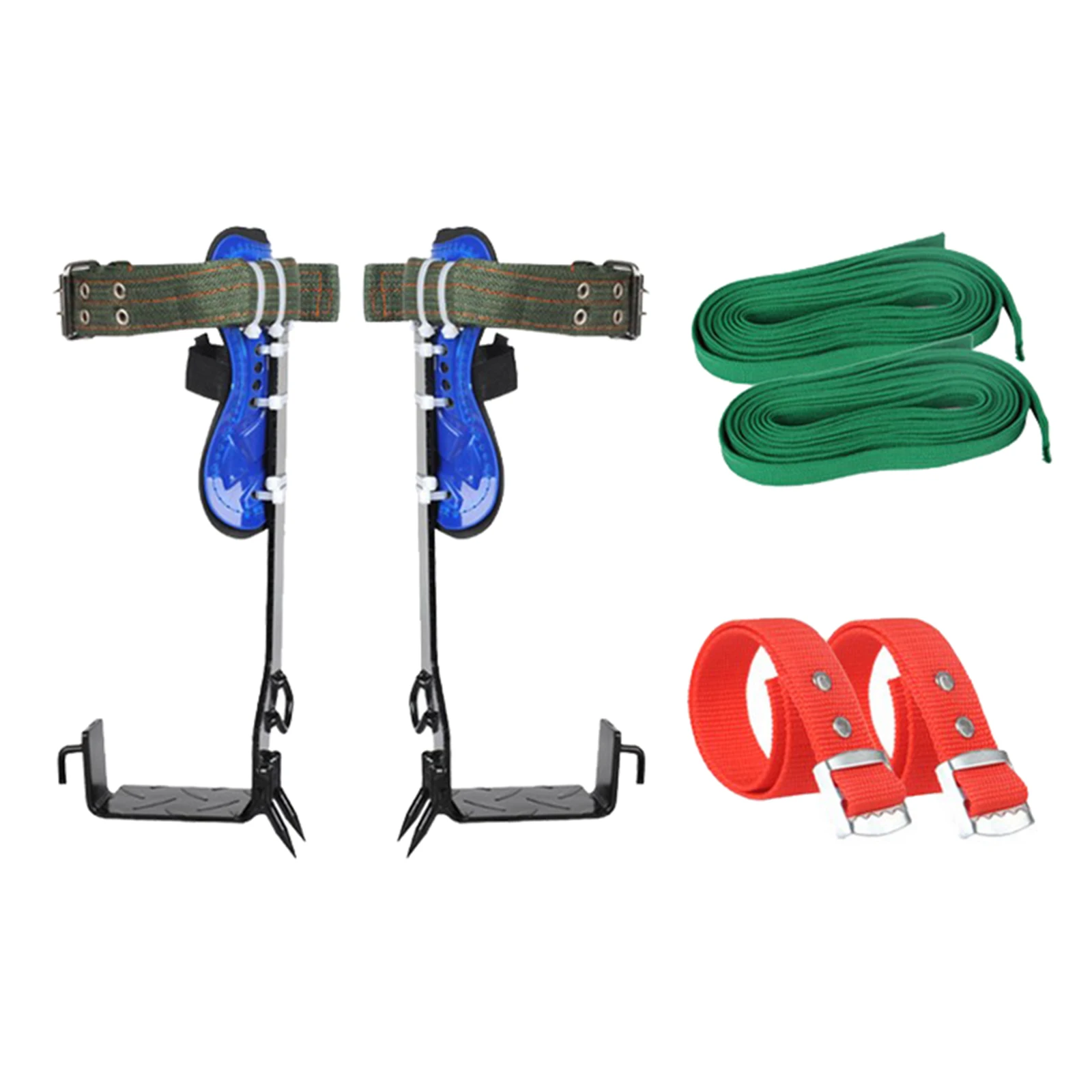 Adjustable Tree Climbing Spike  &  Straps Rope Set 100kg Loading, Easy to Carry and Light in Weight
