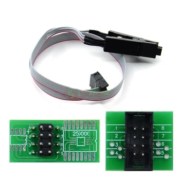 

SOIC8 SOP8 IC Clip + adapter socket Universal For 24C 93C 25 series SOIC SOP Chips G540 RT809F EZP2010 TOP3000