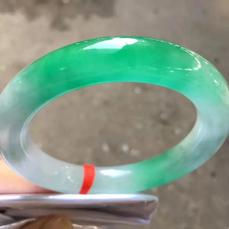 Myanmar Jadeite ice Идеальный Круглый браслет(включая сертификат