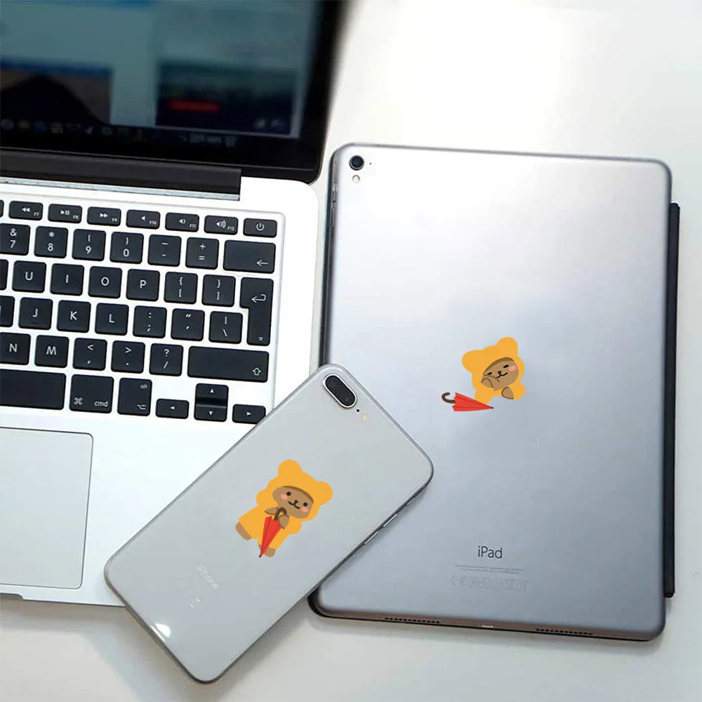 60 шт./компл. милые Мультяшные наклейки с медвежонком для ноутбука телефона багажа