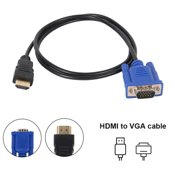 

Willkey HDMI To VGA Cable 1m 3ft 1.8m 6ft Male To Male Video Adapter Data Cable Video Converter Adapter Cable for HDTV Projector