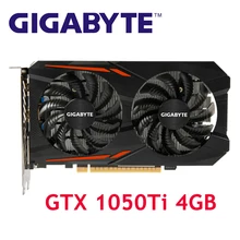 GIGABYTE GPU GTX 1050Ti 4 Гб видеокарты 128 бит видеокарта для nVIDIA Geforce GTX 1050 Hdmi Dvi VGA карты карта PCI 3,0 б/у