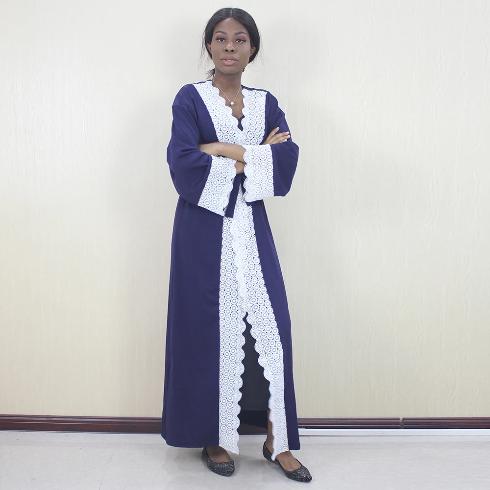 Dashikiage африканская одежда для женщин темно-синего цвета кружевная Saxy элегантная