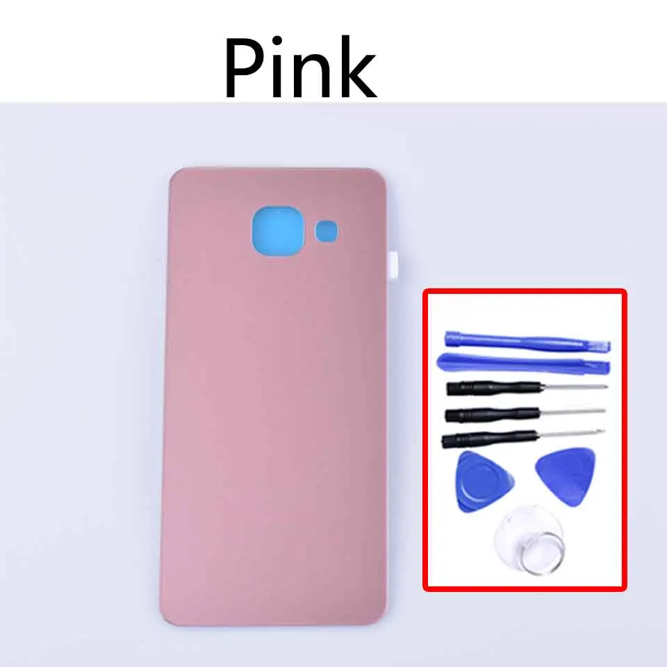 Pink-With tool A310 для Samsung Galaxy A3 A310 SM-A310F A310F SM-A310F/DS задняя Батарея чехол 3D Стекло чехол на заднюю крышку - Цвет: Pink-With tool