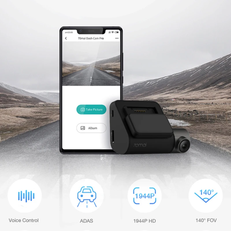 Xiaomi 70mai Dash Cam Pro Smart car dvr камера Wifi 1944P gps ADAS 70 Mai Dash камера парковки монитор g-сенсор видео рекордер