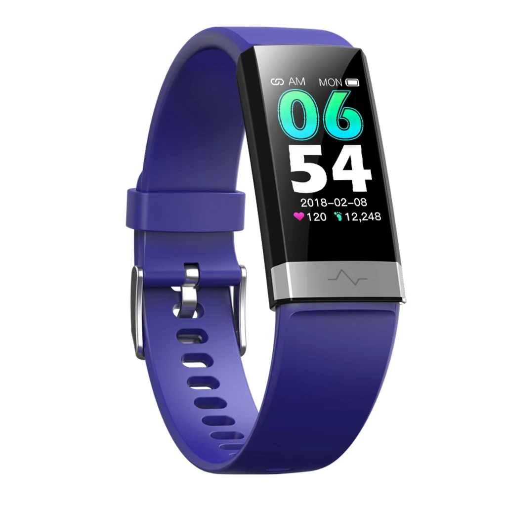 Смарт-браслет ECG+ PPG+ HRV пульсометр мониторинг сна кровяного давления Bluetooth фитнес-трекер большие светодиодные «Умные» часы