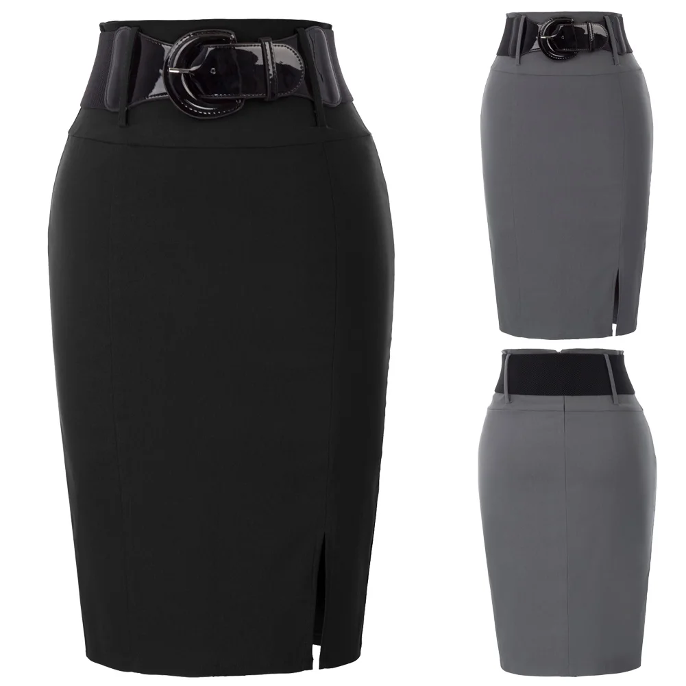 Женская высокая талия приталенная короткая юбка-карандаш миди повседневный костюм рабочая офисная юбка-карандаш