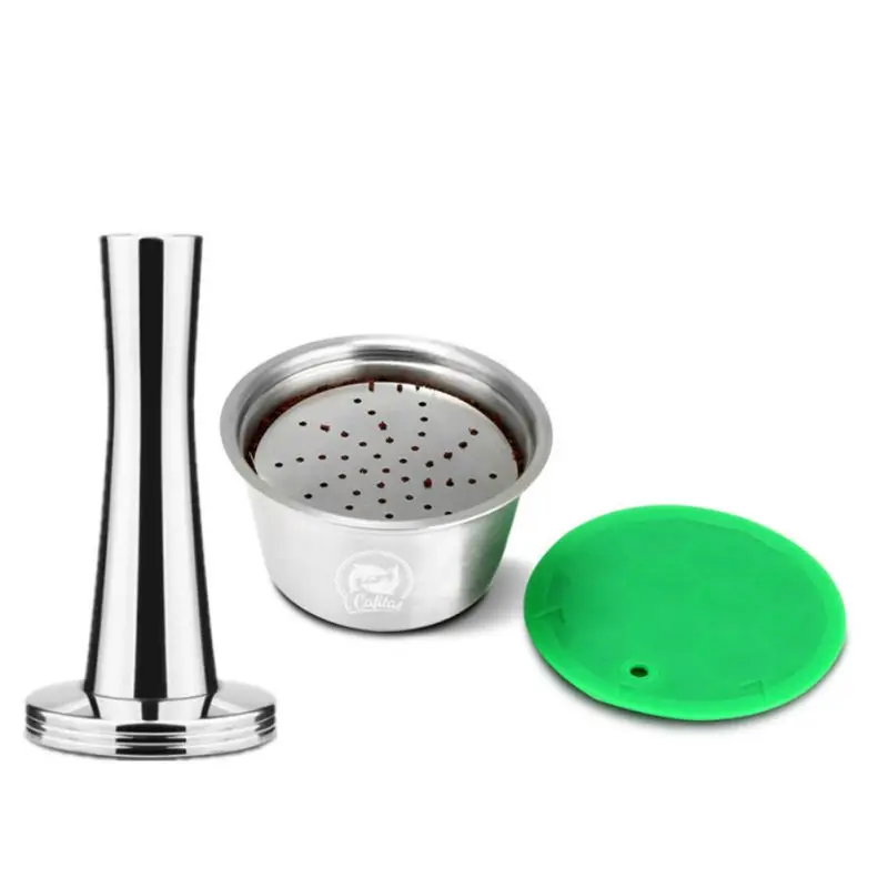 

Refillable Capsules Reusable Coffee Pods Filter Stainless Steel Metal Reusable Capsule Compatible Refillable Reusable capsule