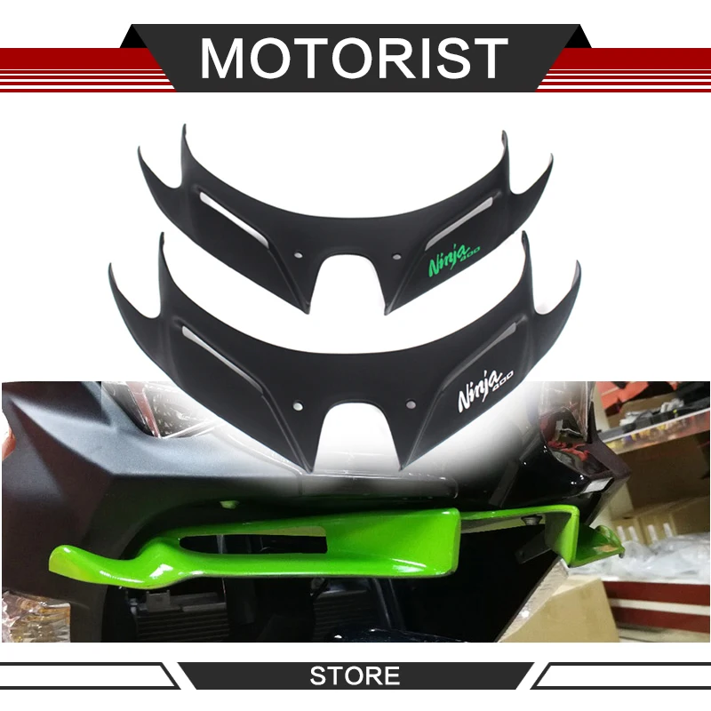 Для KAWASAKI Ninja 250 Ninja 400- мотоциклетные передние Обтекатели аэродинамические крылья ABS пластиковые защитные крышки