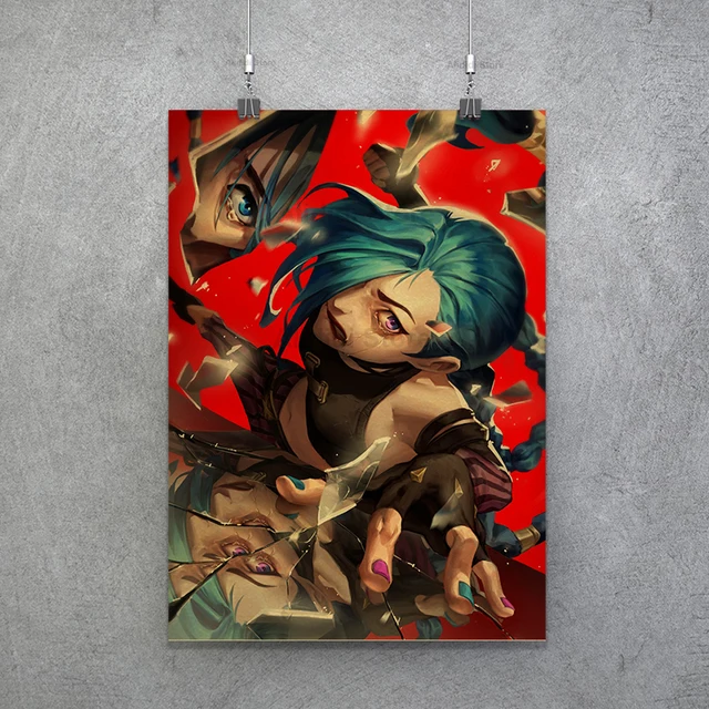Popular TV Show Arcane Kraft Paper Poster Vi Viktor Jayce Jinx Home Decor Study Bedroom Bar Cafe Wall Paintings Stickers Posters Poster