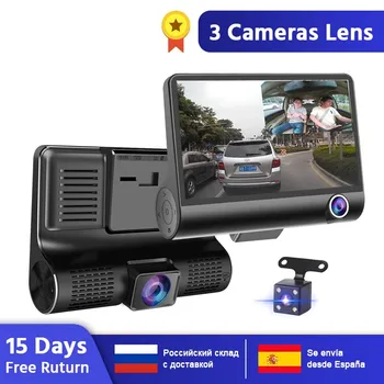

Car DVR 3 Cameras Lens 4.0 Inch Dash Camera Dual Lens With Rearview Camera Video Recorder Auto Registrator Dvrs Dash Cam