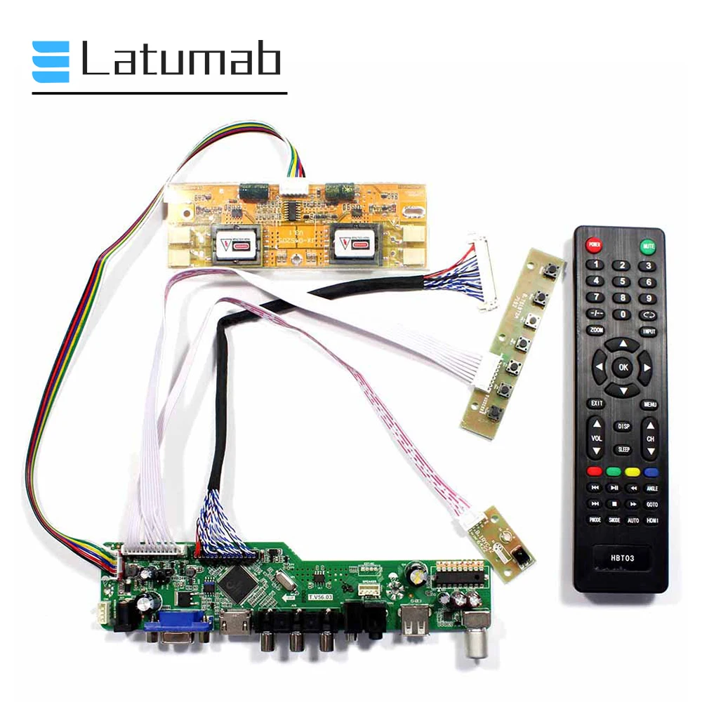 Latumab Board Kit for LTA150XH-L06 / LTA150XH-L01 LCD LED 15&quot Screen Controller Driver 1024×768 TV+HDMI+VGA+USB | Компьютеры и