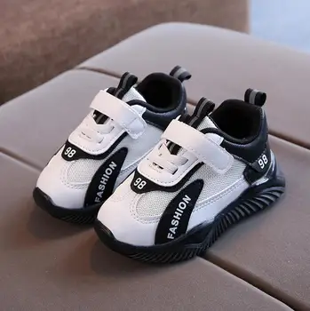 

Children's Sports Shoes New 2020 Spring Boys Girls Off White Shoes Brand Baby Toddler Leather Casual Shoes Fashion Kids Sneakers