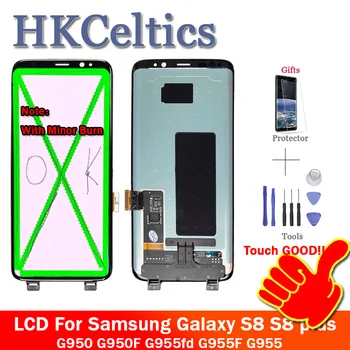 

Tested LCD With Frame For Samsung Galaxy S8 S8 plus G950 G950F G955fd G955F G955 Burn-Shadow Lcd Display +Touch Screen Digitizer