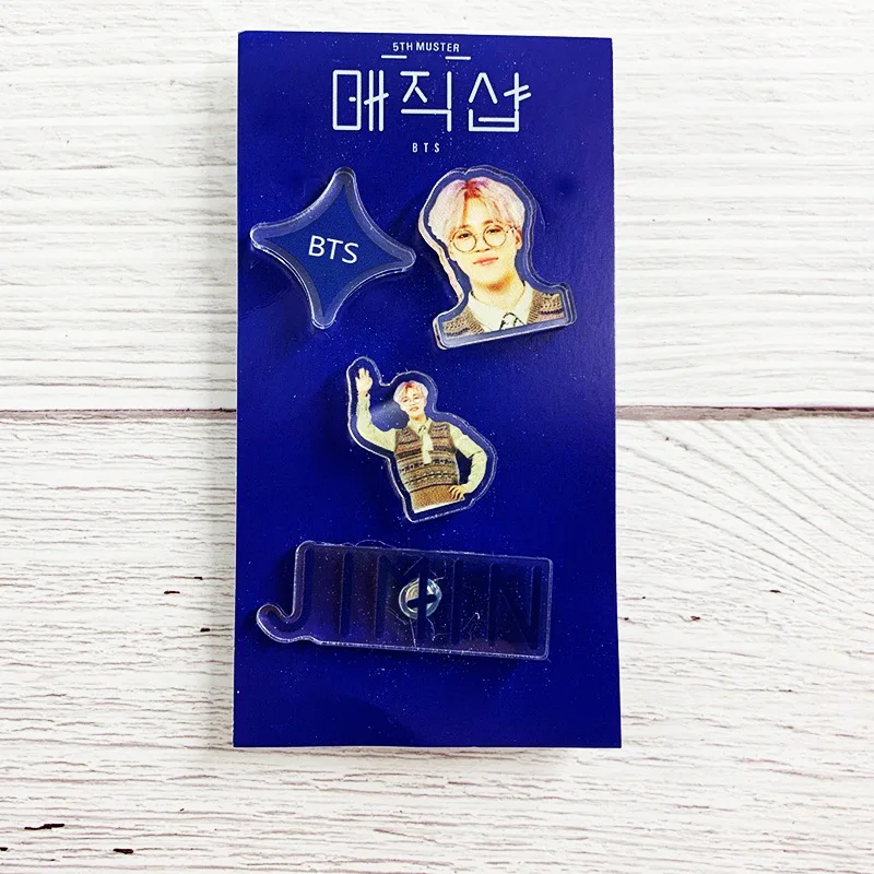 4 шт./компл. поп звезда BTS Bangtan мальчик акриловые Значки для рюкзак одежда значки на милый на булавке значок брошь в виде украшения подарок