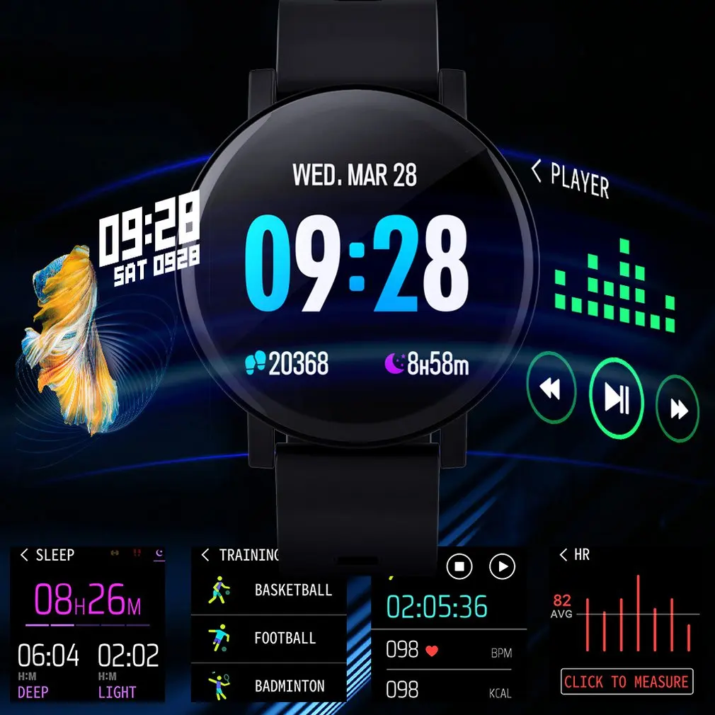 2020 New T10 Smart Watch Heart Rate Full Touch Screen Blood Pressure Fitness Tracker Bluetooth Sport Men Women Smartwatch