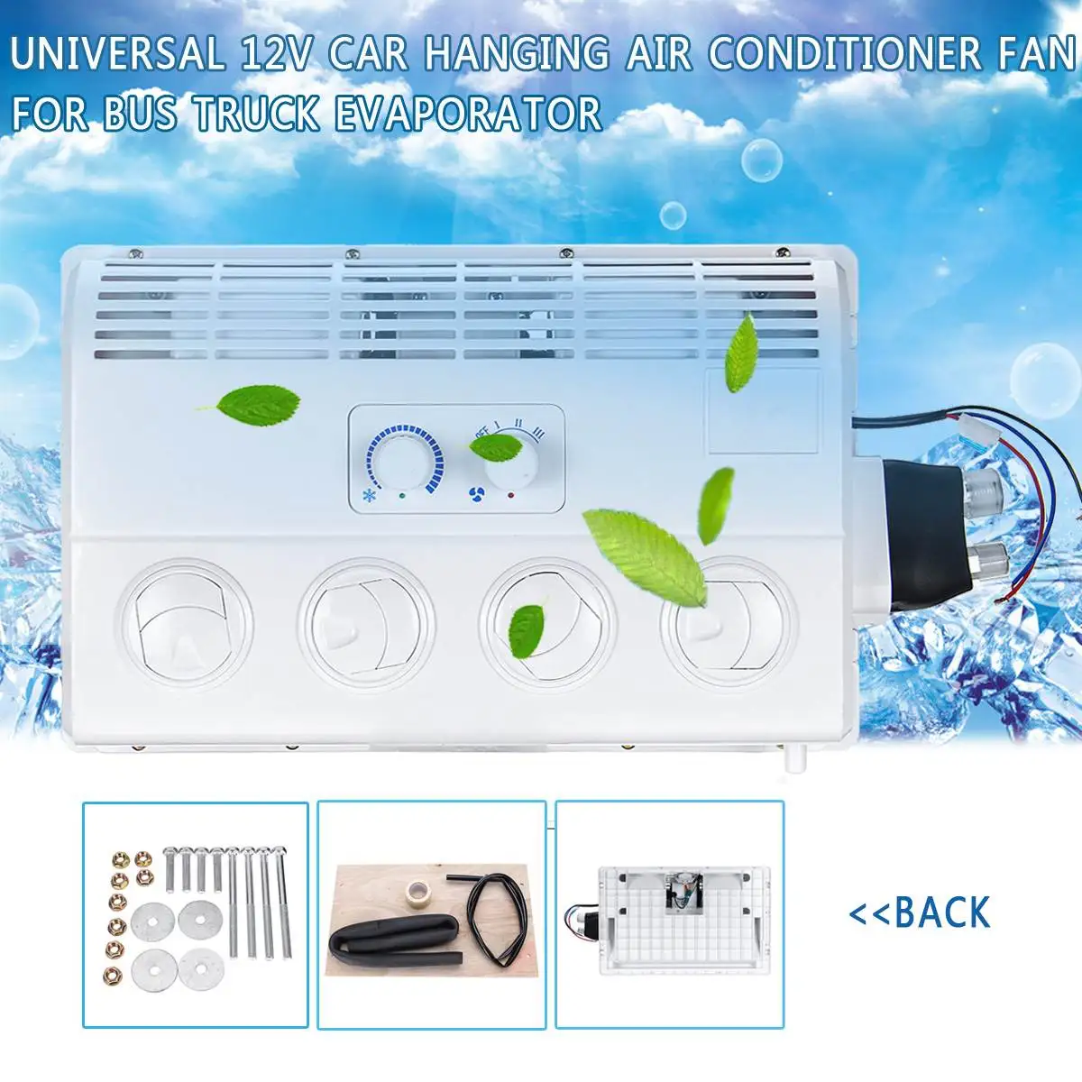 

12V/24V Mini Car hanging Air Conditioner cooling function Universal Fit for Car Truck Excavator Tractor Wall-mounted evaporator