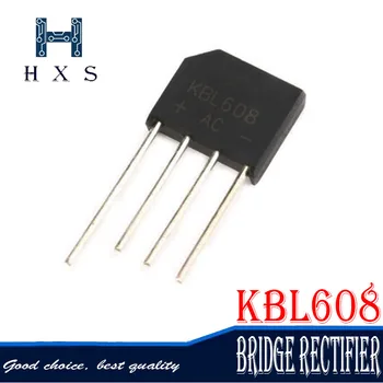 

5PCS KBL608 KBL 608 bridge pile 6A 800V flat bridge rectifier new and original