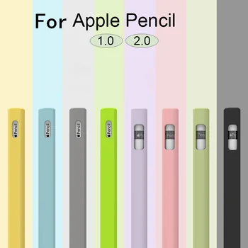 

Cute Candy Color Silicone Pencil Case For Apple Pencil 2/1 For iPad Tablet Touch Pen Stylus Cartoon triangl Protective Cover