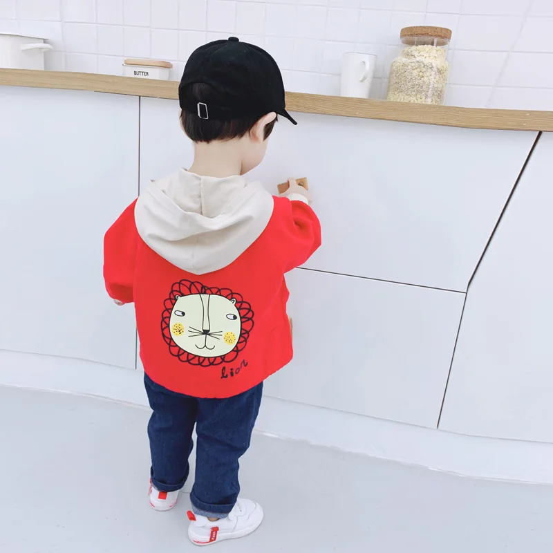 INS Hot Selling Autumn New Style Kids' Overcoat Hooded Cotton Cloth Trench Coat Men And Women Treasure Childrenswear Cartoon Car
