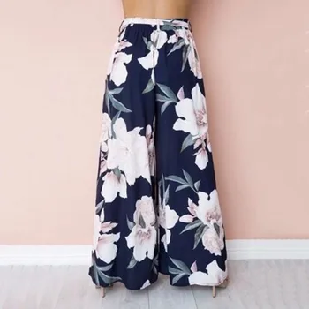 

Women Loose High Waist Wide Leg Floral Palazzo Pants