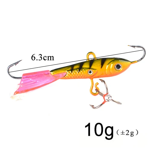 FISH KING 6,3 см/10 г 8,5 см/20 г зимняя рыболовная приманка для подледной рыбалки, джиг, приманка-стабилизатор, крючки для ловли карпа, жесткая свинцовая приманка, рыболовная снасть - Цвет: 009-10g