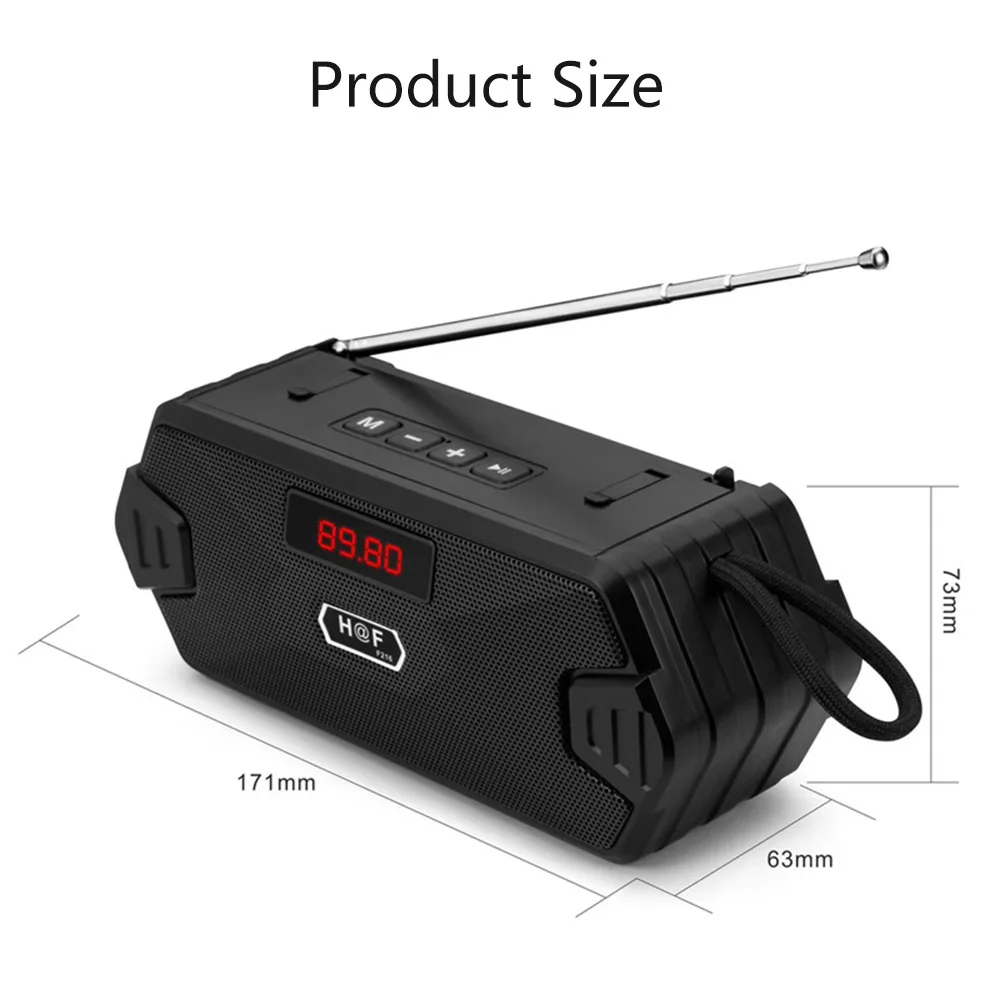 Портативный bluetooth динамик беспроводная басовая колонка наружный USB s с fm радио AUX TF