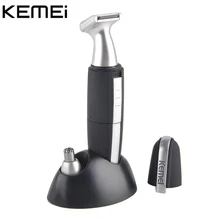 Kemei KM-600 на батарейках 2 в 1 Электрический триммер для бритья носа и ушей моющийся триммер для бороды бритва для волос устройство для ухода за лицом