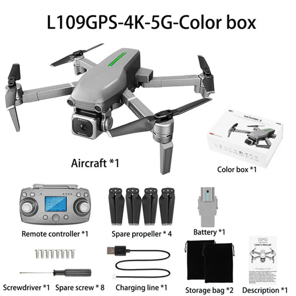 L109/L109-S gps Дрон 4K камера x50 зум 5G wifi 1 км Расстояние 25 минут Квадрокоптер RC вертолет Профессиональный селфи Дрон