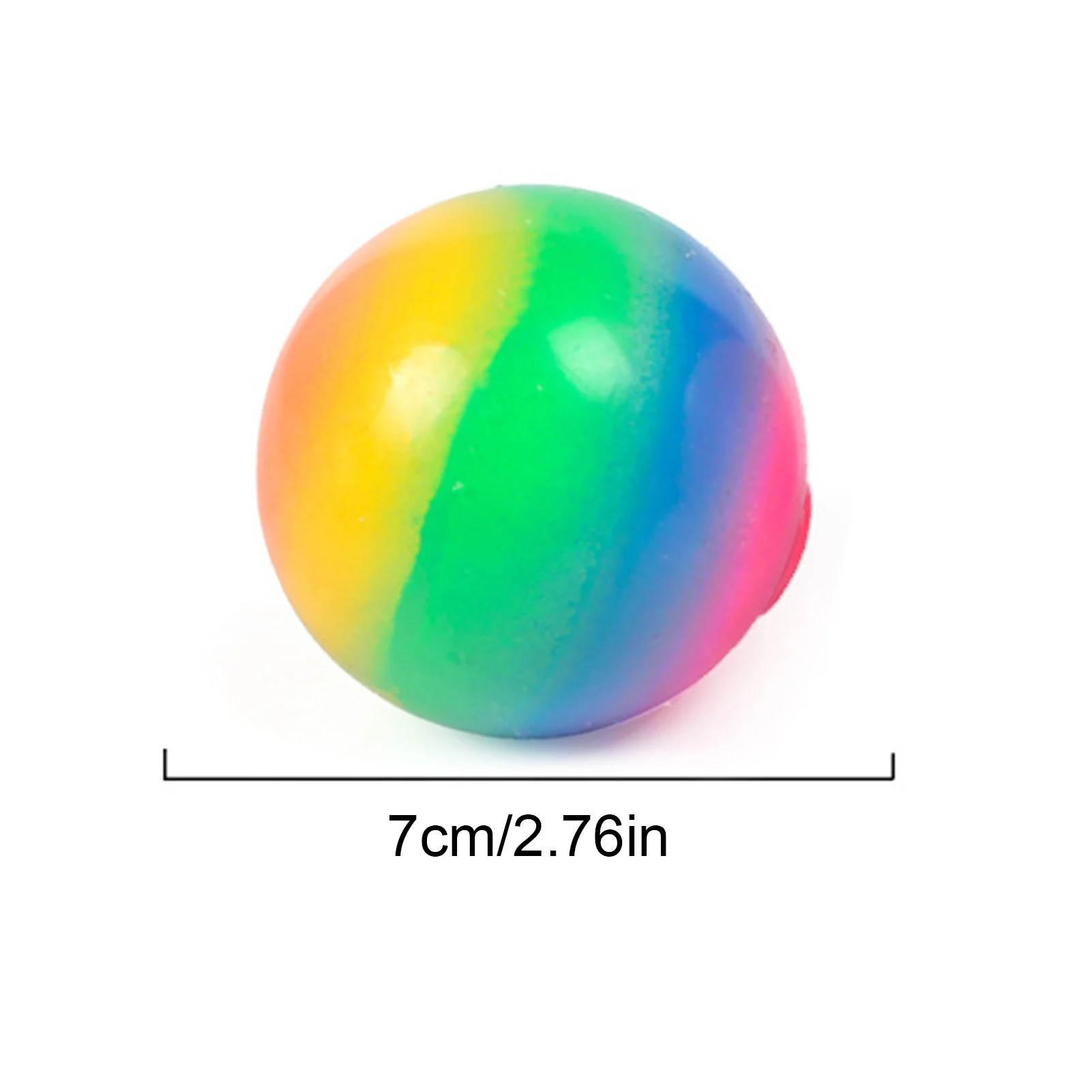 7cm Sensory Stress Reliever Rainbow Ball Autism Squeeze Anxiety Fidget Toys UK 