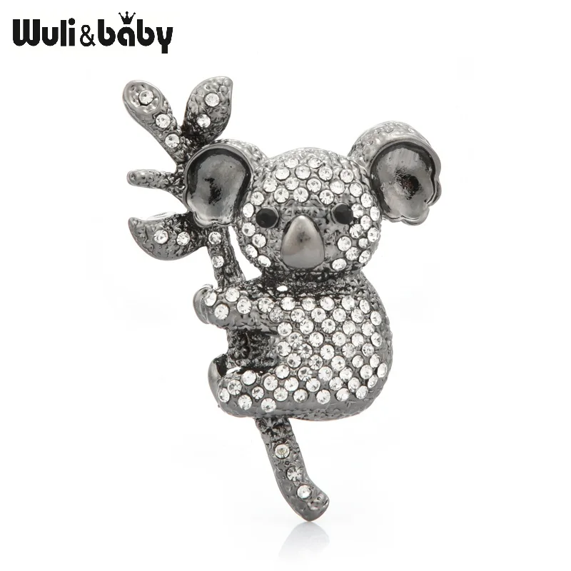 От \ T Wuli &amp baby со стразами в форме коалы броши для женщин сплав классический