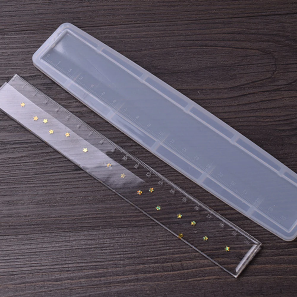 20cm Rectangle Transparent Silicone Mold for Jewelry Ruler Resin Epoxy DIY Handmade Craft Tool
